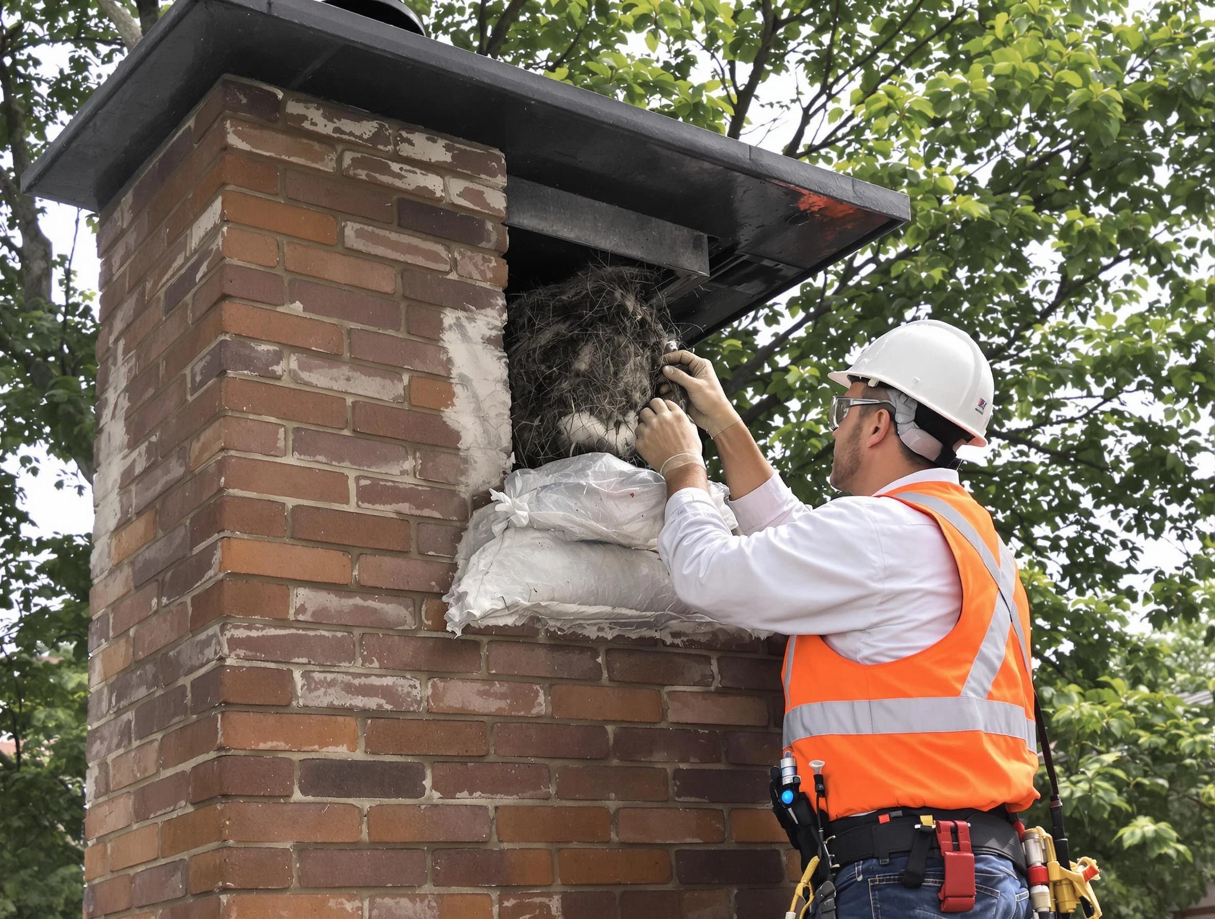 Humane removal of debris and animals by Livingston Chimney Sweep in Livingston, NJ