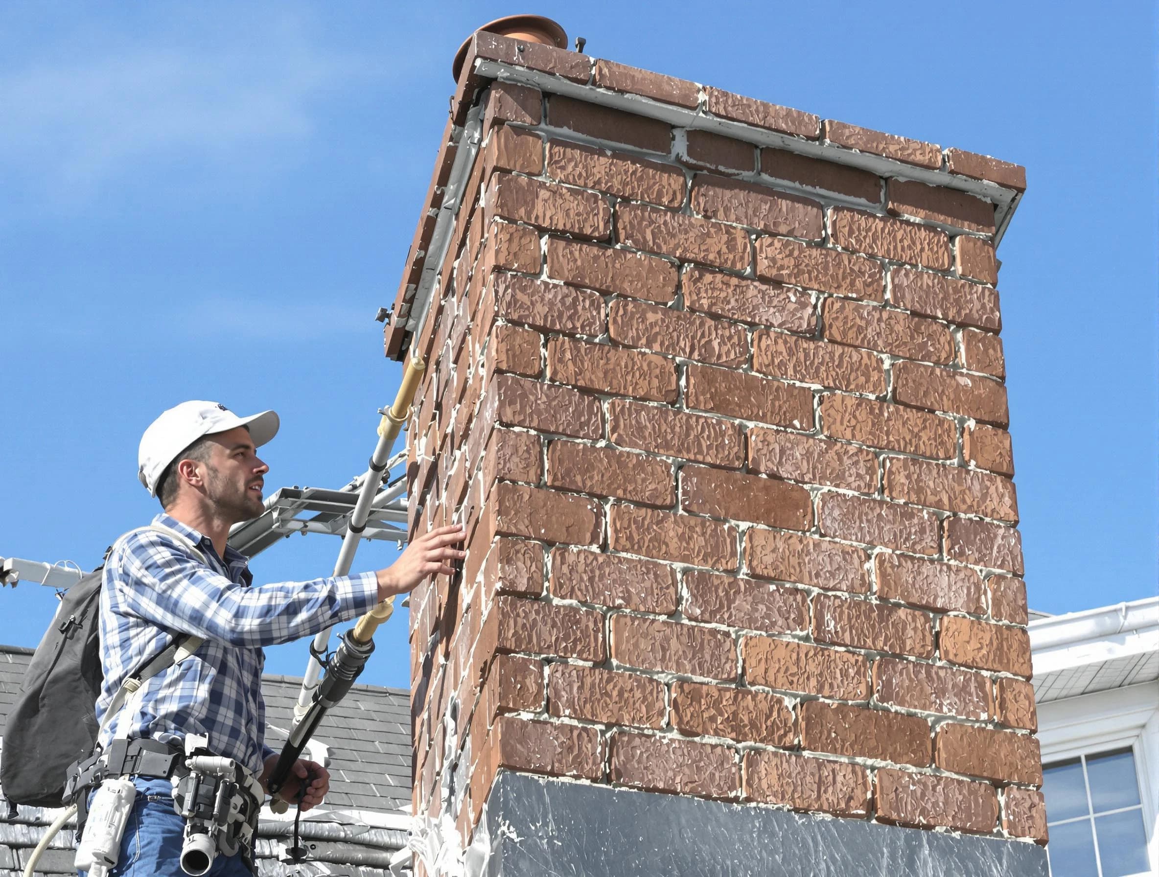 Brickwork for a chimney rebuild by Livingston Chimney Sweep in Livingston, NJ