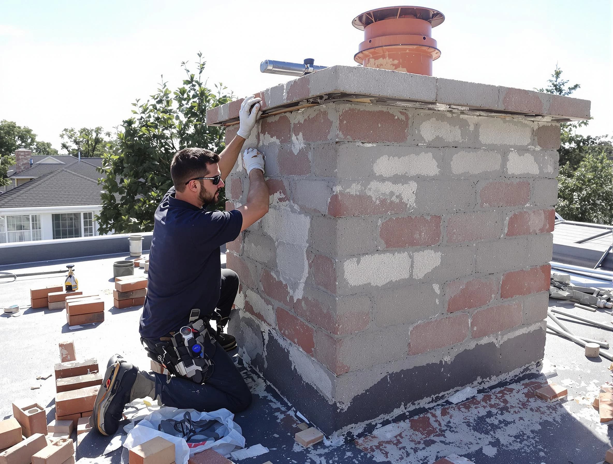 Advanced chimney repair process by Livingston Chimney Sweep in Livingston, NJ