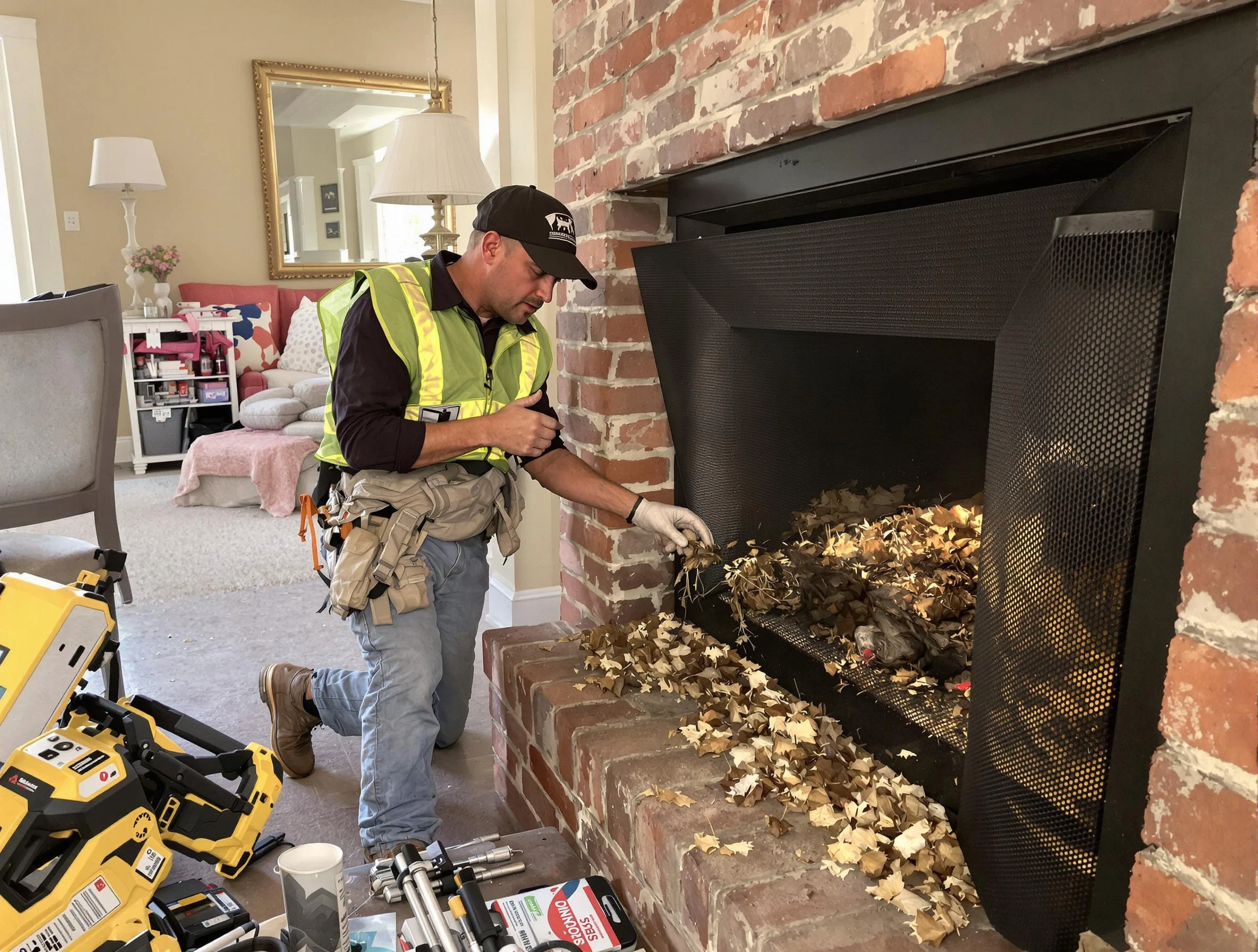 Safe screening installation by Livingston Chimney Sweep in Livingston, NJ