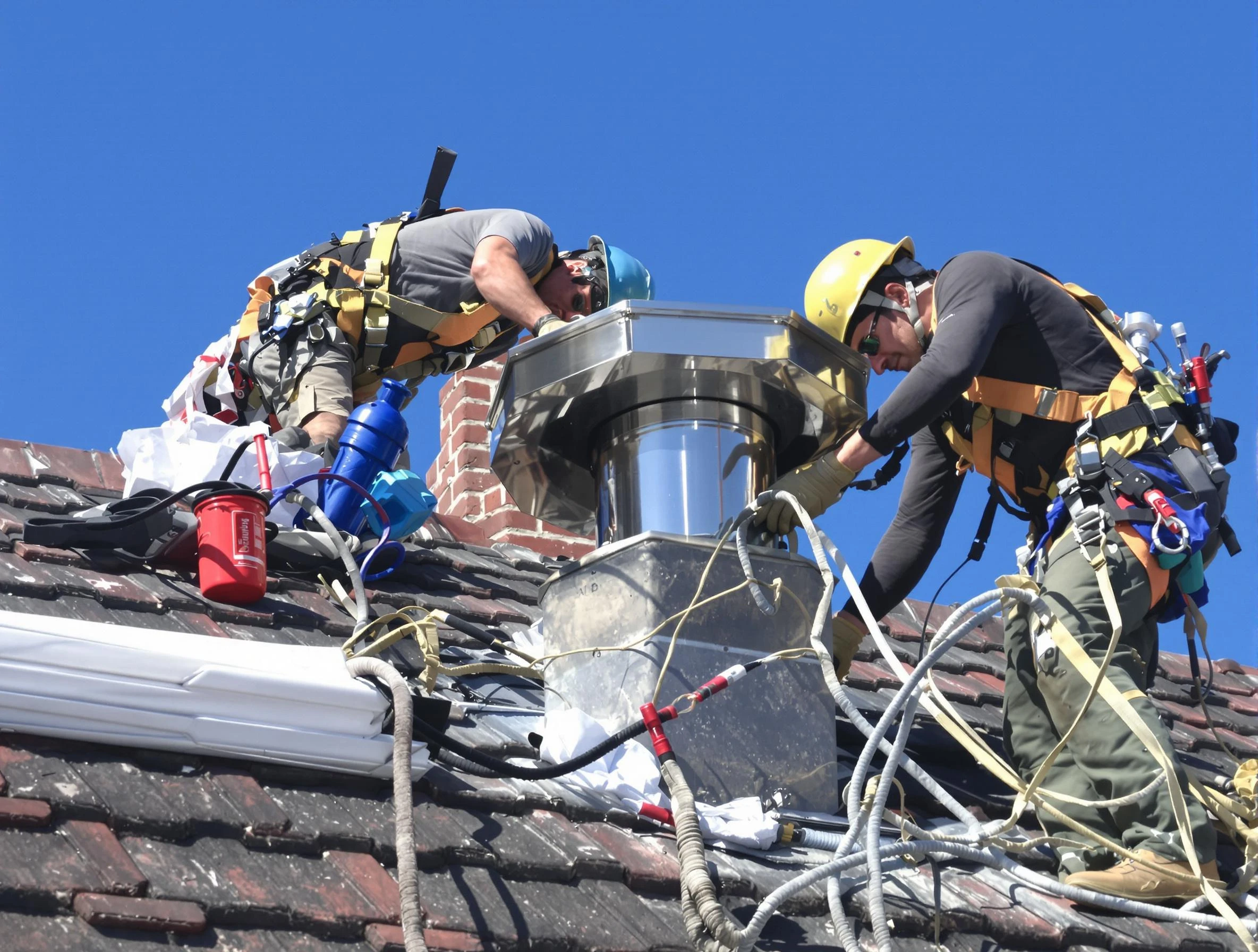 Protective chimney cap installed by Livingston Chimney Sweep in Livingston, NJ