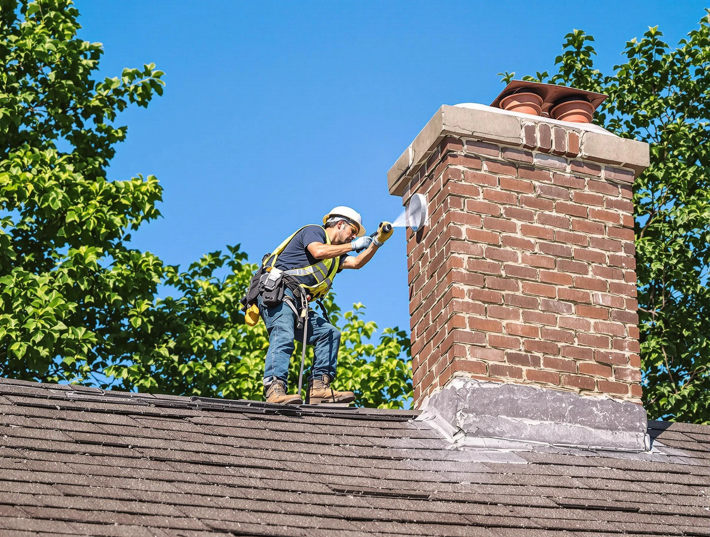 Livingston Chimney Sweep performing an inspection with advanced tools in Livingston, NJ