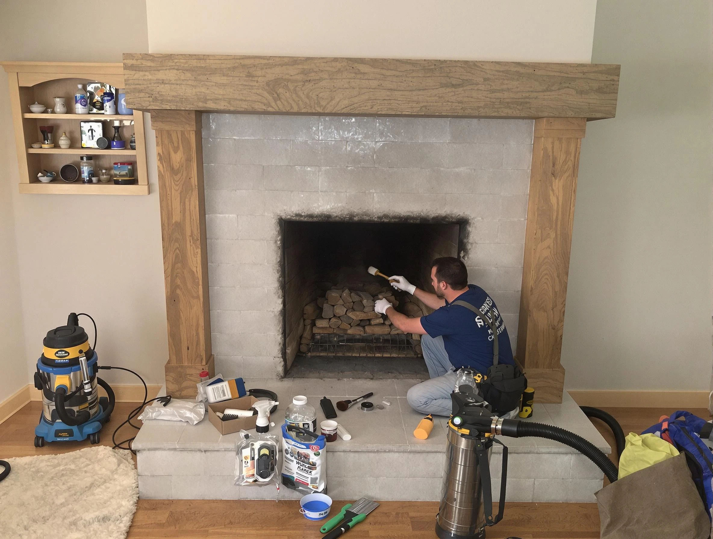 Detailed creosote removal process by Livingston Chimney Sweep in Livingston, NJ