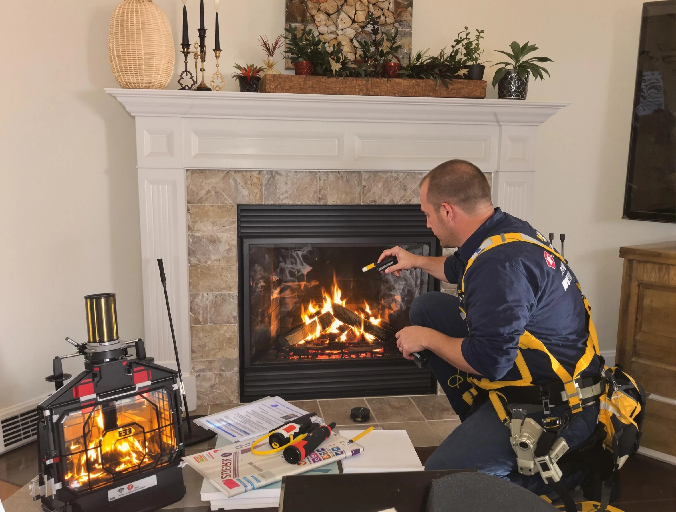 Safety-focused fireplace inspection by Livingston Chimney Sweep in Livingston, NJ
